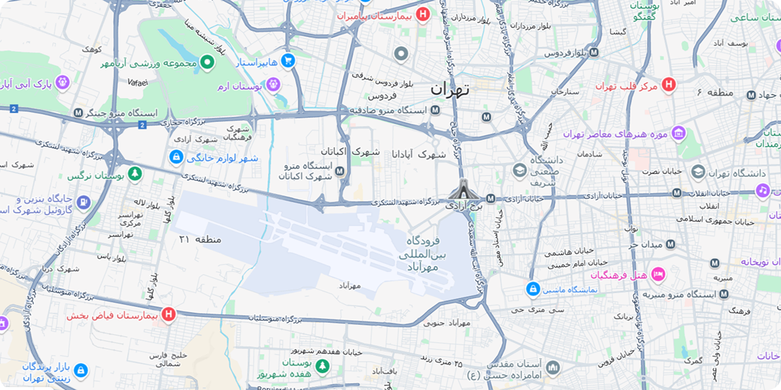 موقعیت مکانی کلینیک روی نقشه